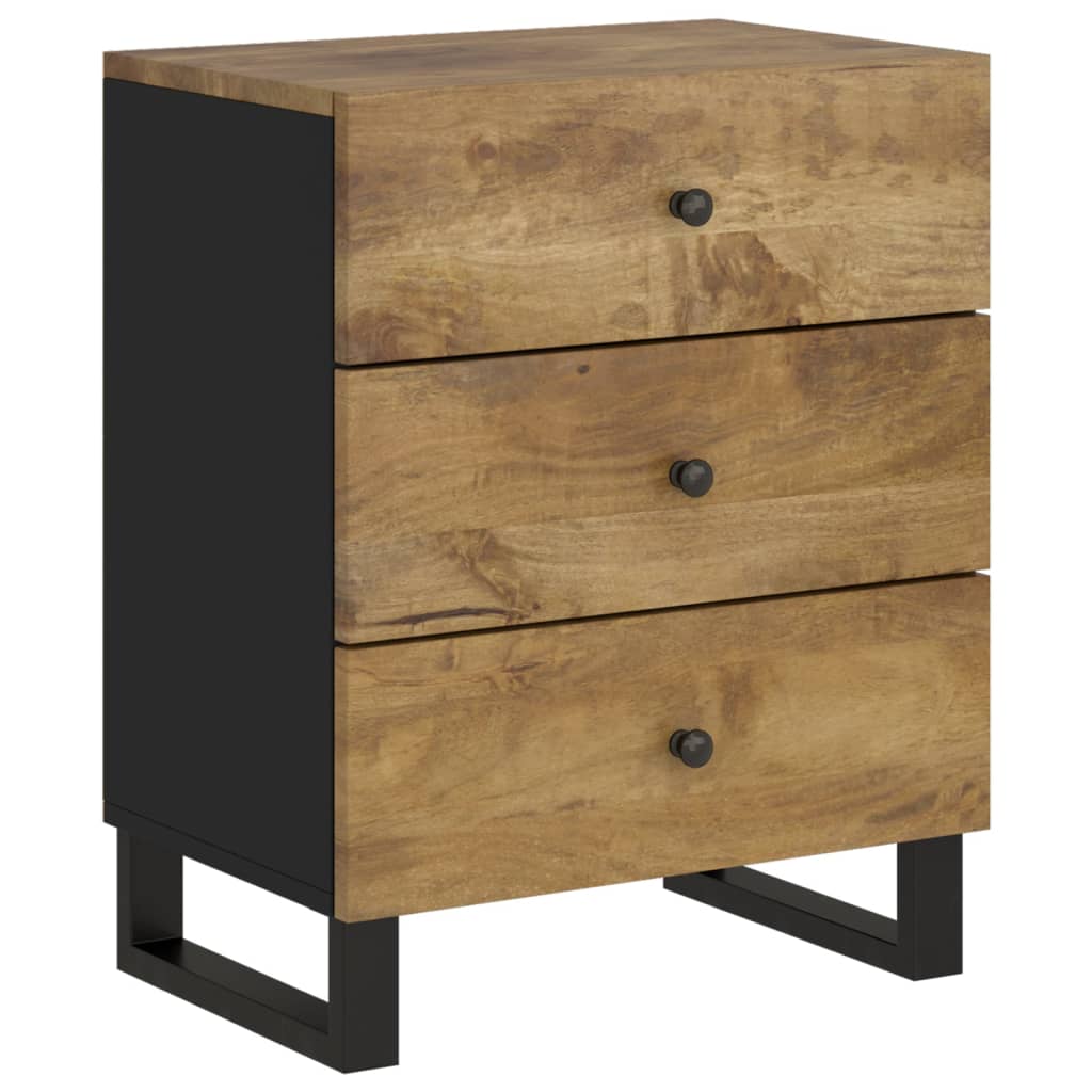 Nattbord 50x33x62 cm heltre mango og konstruert tre