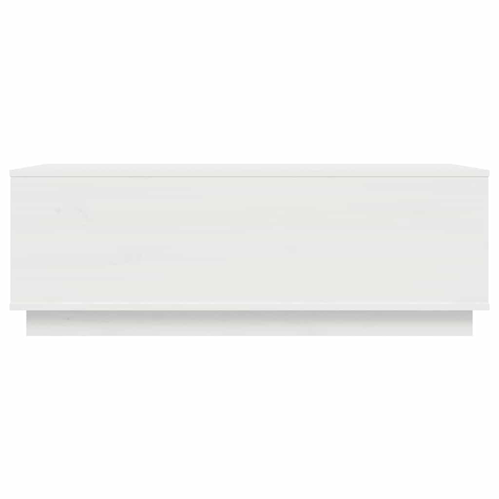 Salongbord hvit 100x50x35 cm heltre furu