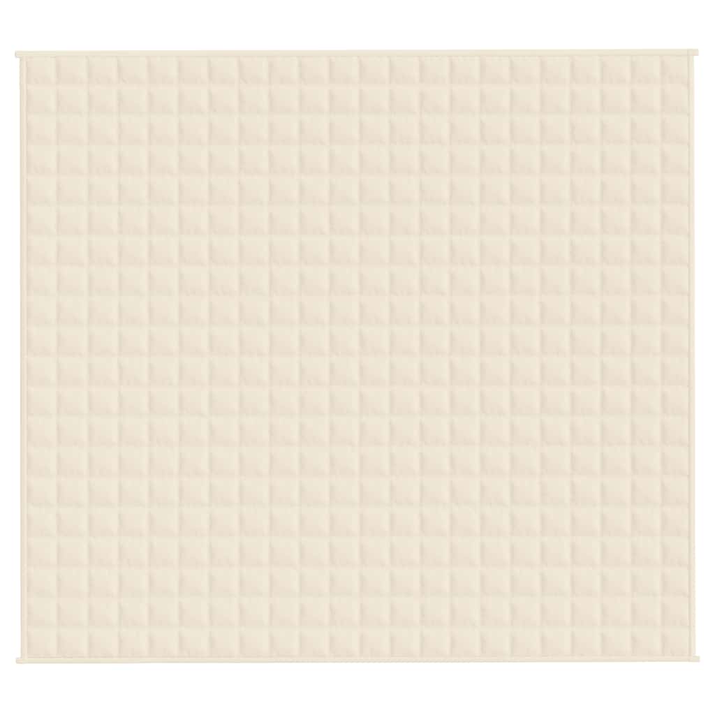 Vektdyne kremhvit 200x225 cm 9 kg stoff vidaXL