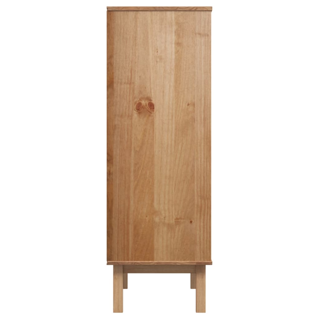 Highboard OTTA brun og grå 85x43x125 cm heltre furu