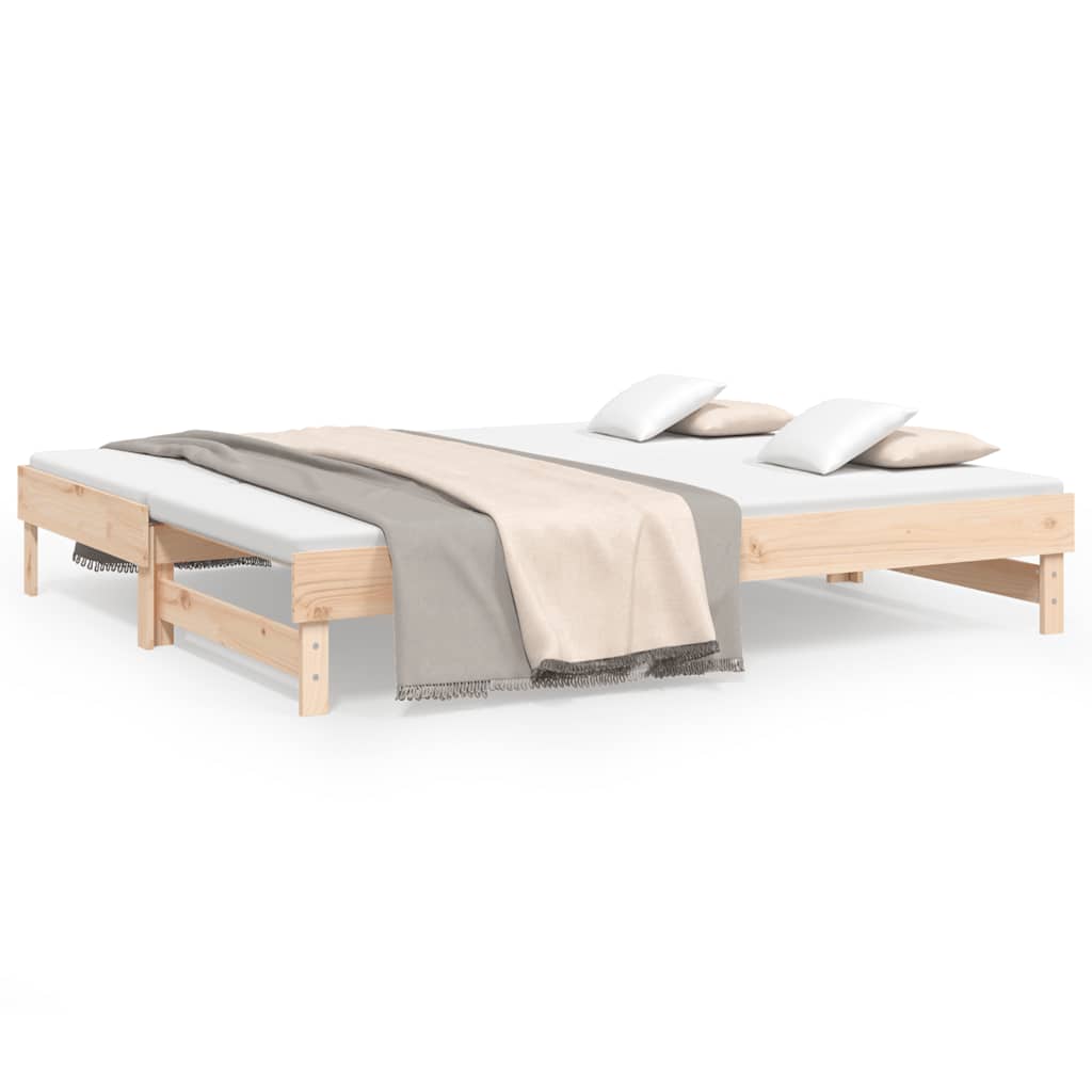 Uttrekkbar dagseng 2x(80x200) cm heltre furu