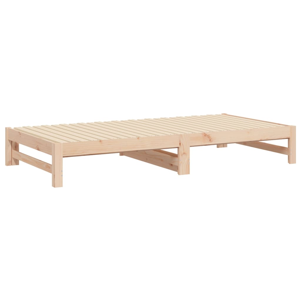 Uttrekkbar dagseng 2x(80x200) cm heltre furu