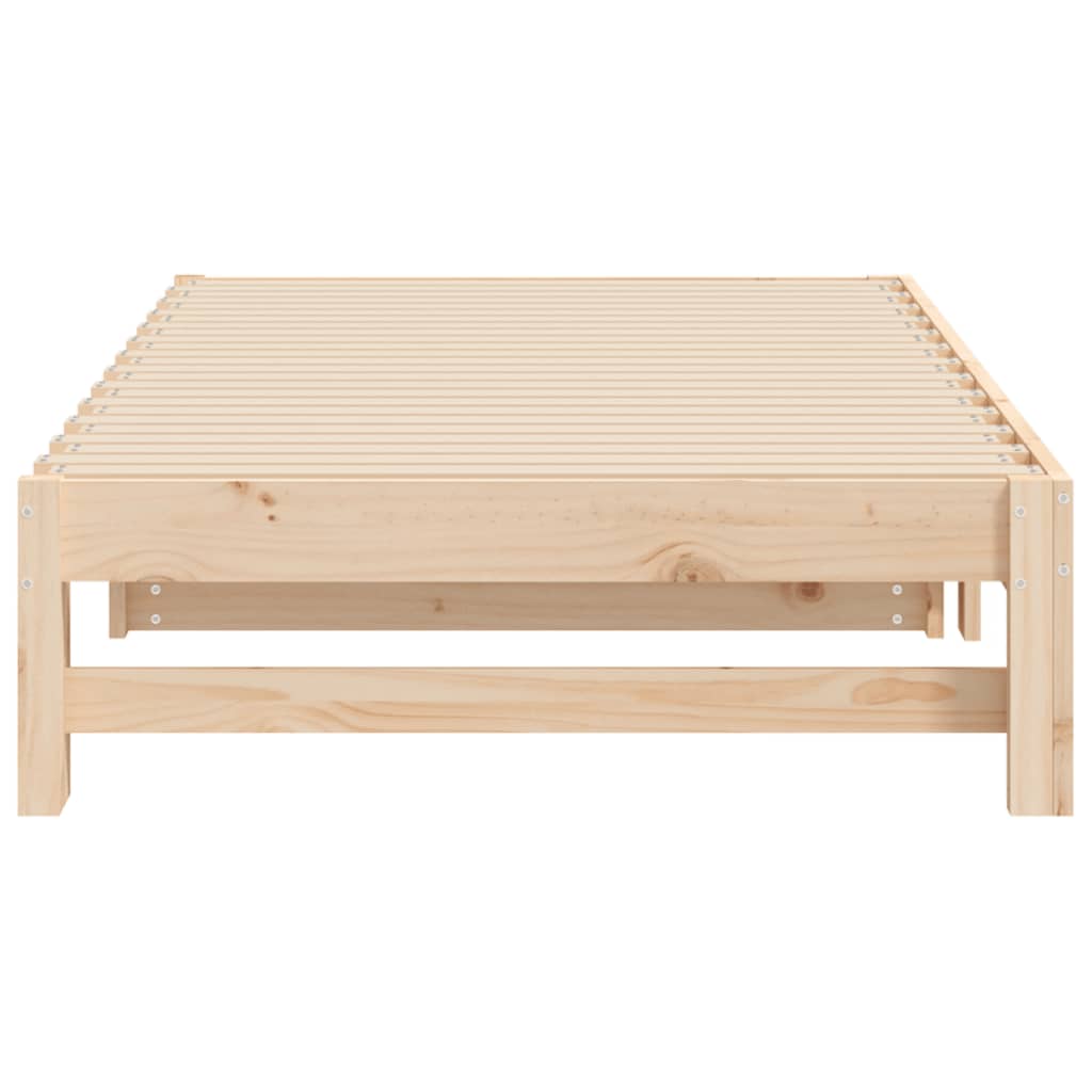 Uttrekkbar dagseng 2x(75x190) cm heltre furu