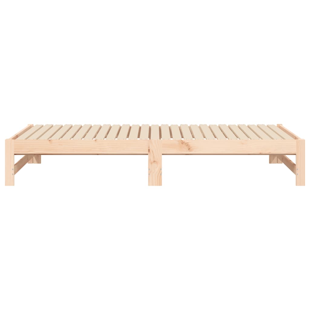 Uttrekkbar dagseng 2x(75x190) cm heltre furu