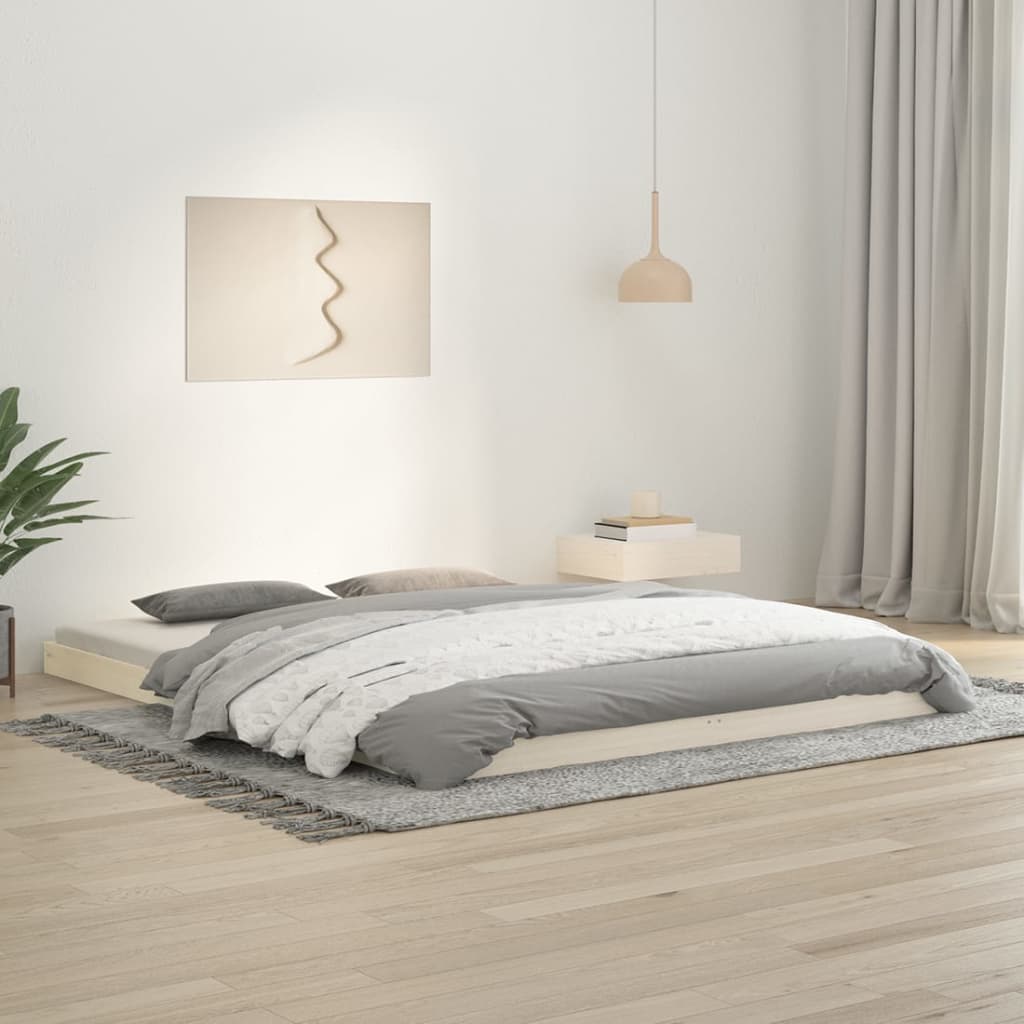 Sengeramme hvit 160x200 cm heltre furu