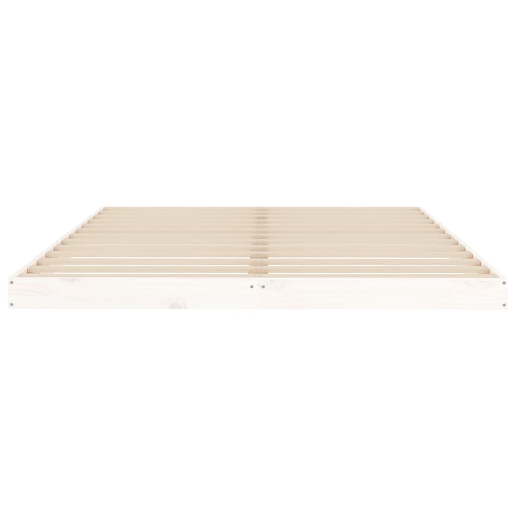 Sengeramme hvit 140x200 cm heltre furu