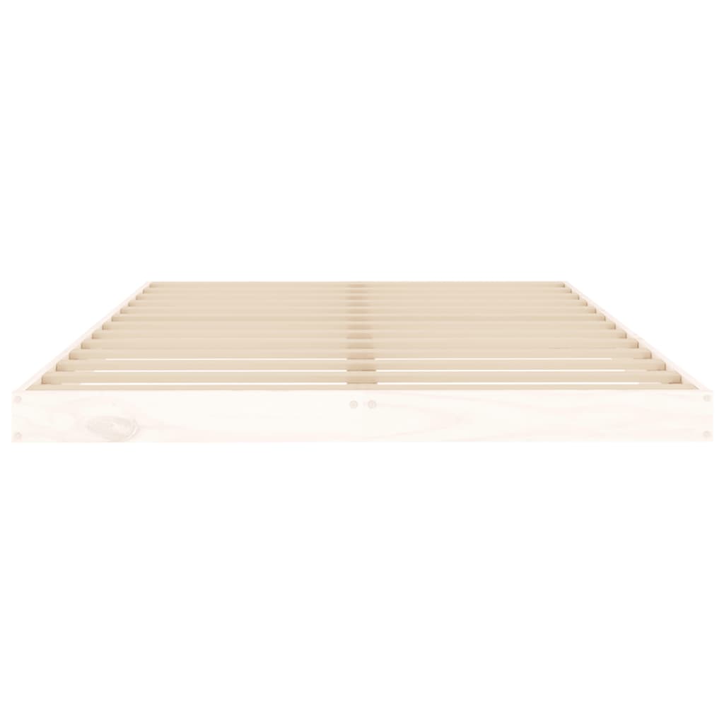 Sengeramme hvit 120x200 cm heltre furu