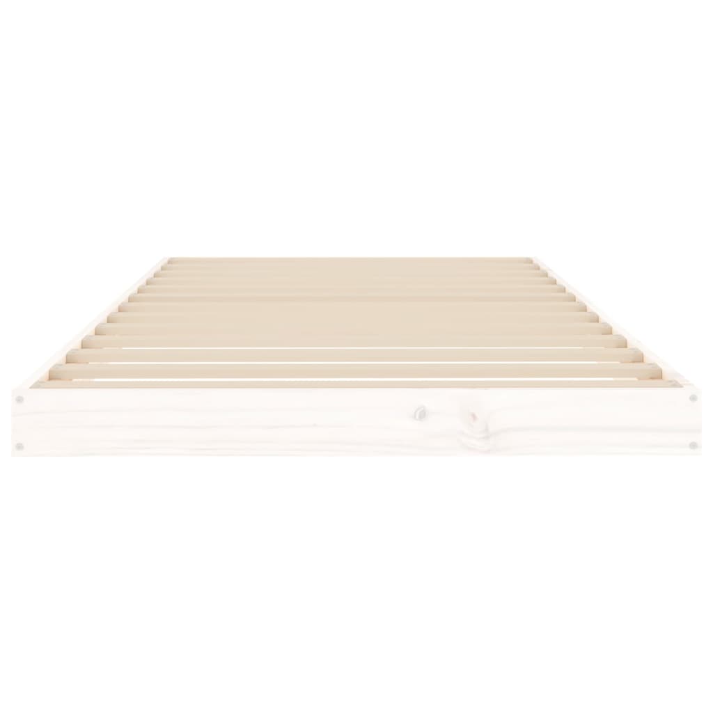Sengeramme hvit 90x200 cm heltre furu
