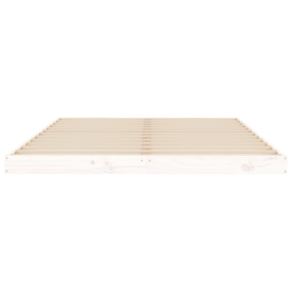 Sengeramme hvit 135x190 cm Double heltre furu
