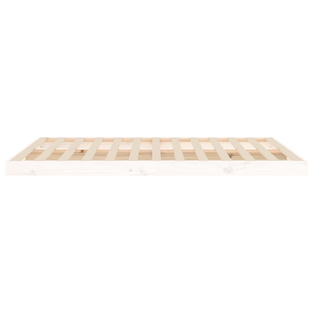 Sengeramme hvit 135x190 cm Double heltre furu