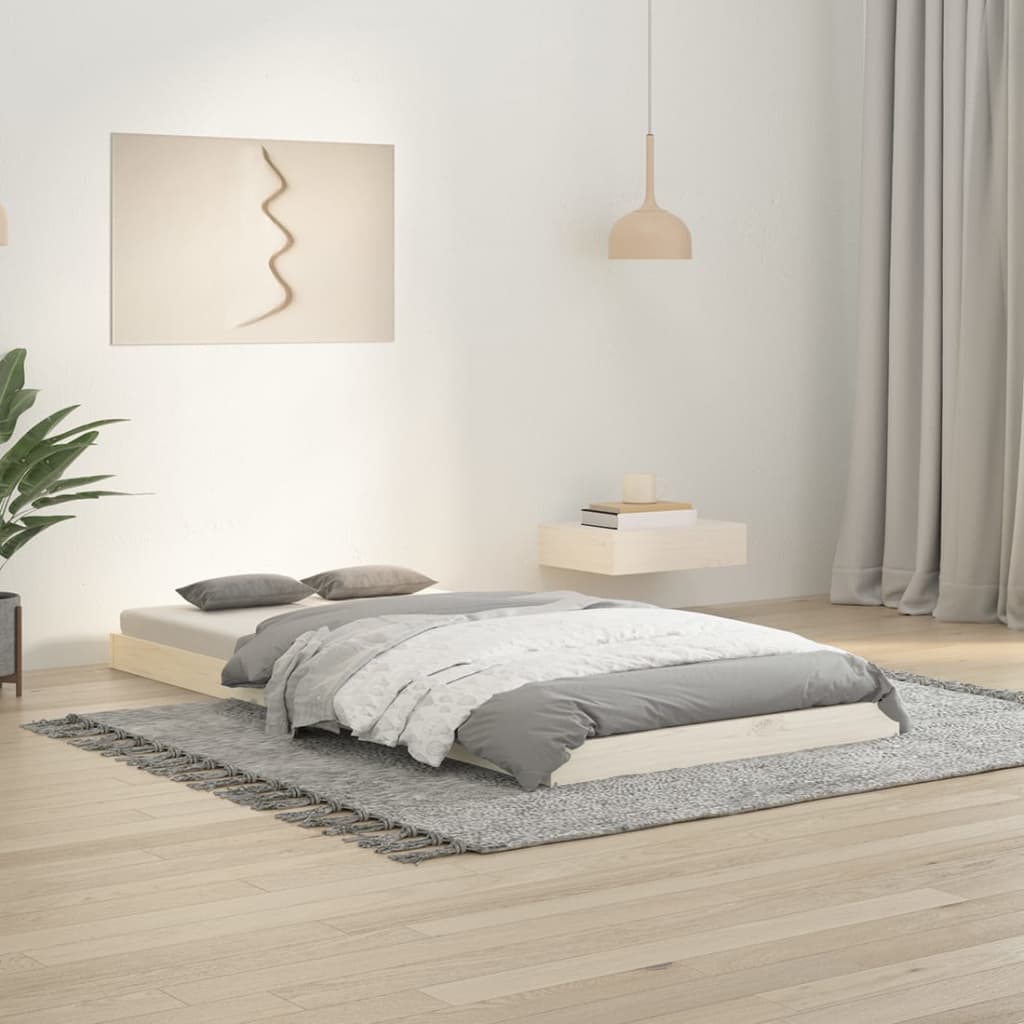 Sengeramme hvit 90x190 cm heltre furu