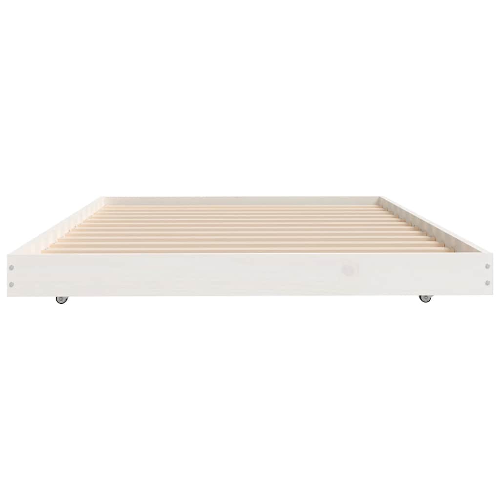 Sengeramme uten madrass hvit 100x200 cm heltre furu