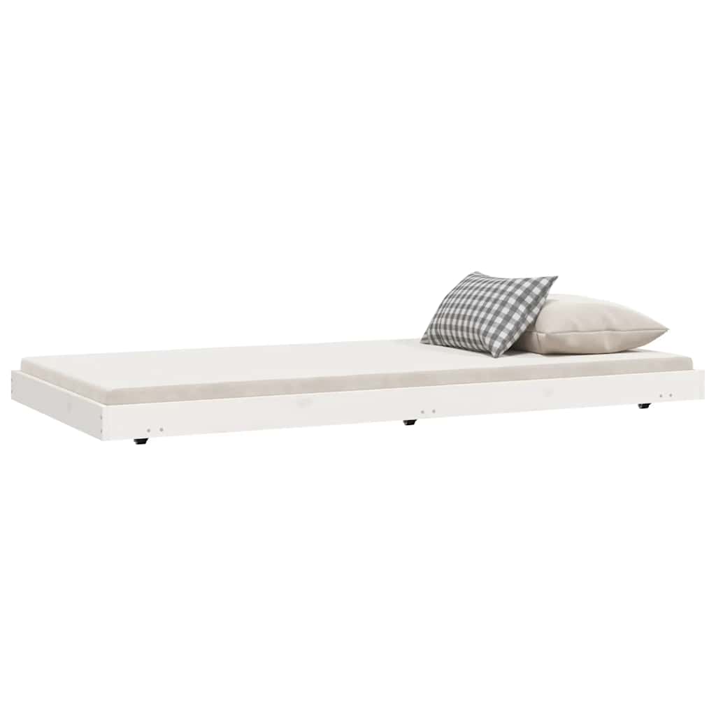 Sengeramme uten madrass hvit 90x190 cm heltre furu