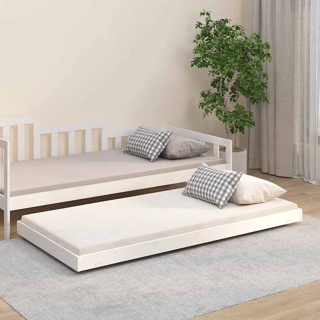 Sengeramme uten madrass hvit 90x190 cm heltre furu
