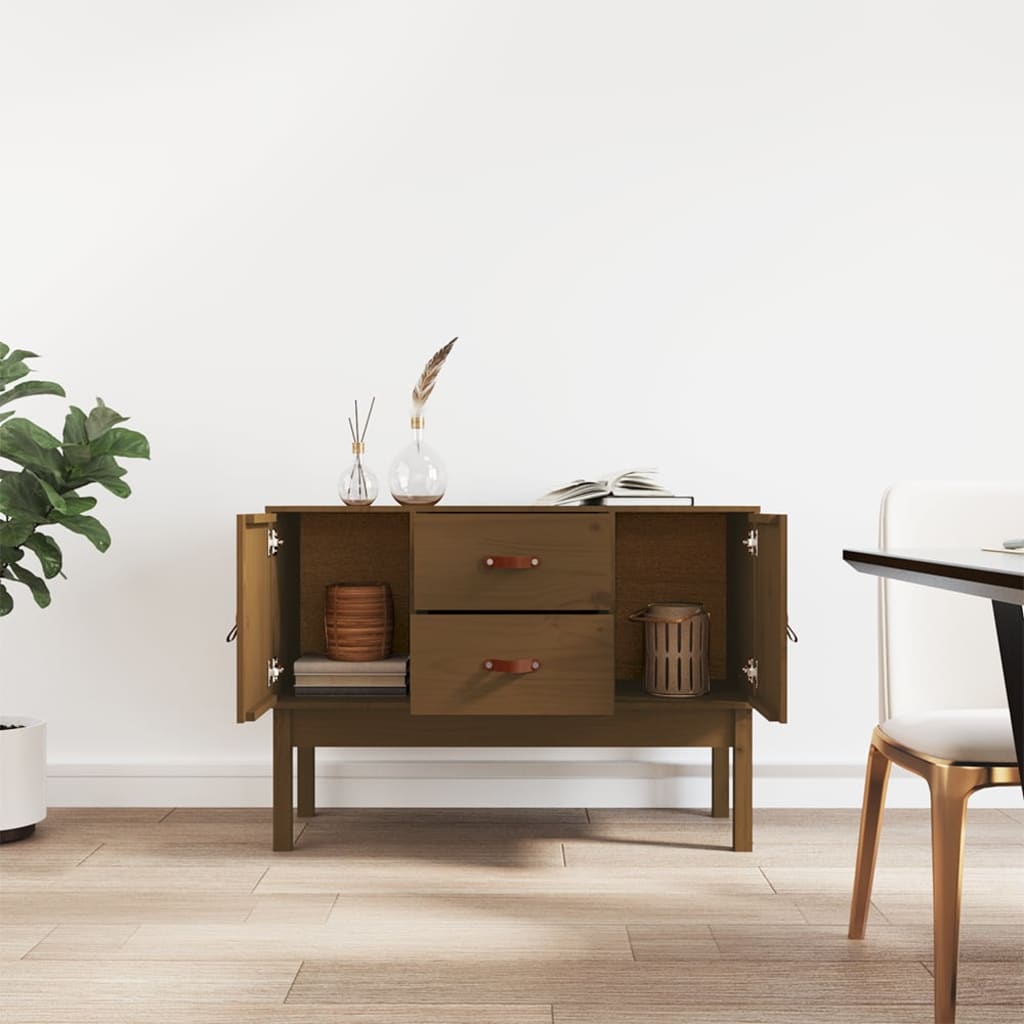 Skjenk honningbrun 110x40x78 cm heltre furu