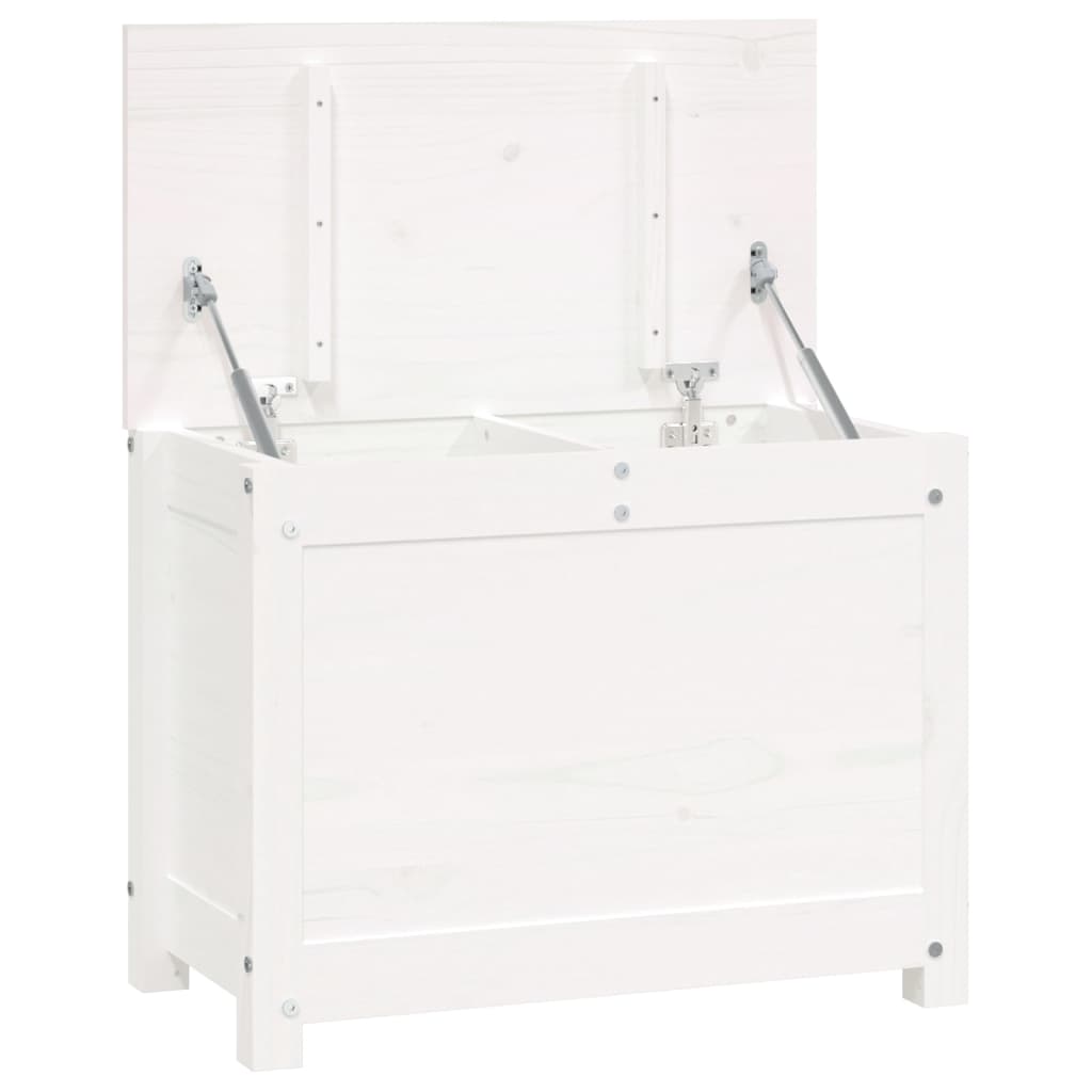 Putekasse hvit 60x32x45,5 cm heltre furu