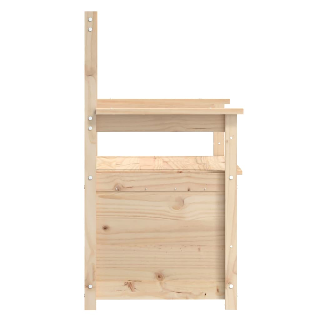 Benk kunstskinn 112,5x51,5x96,5 cm heltre furu