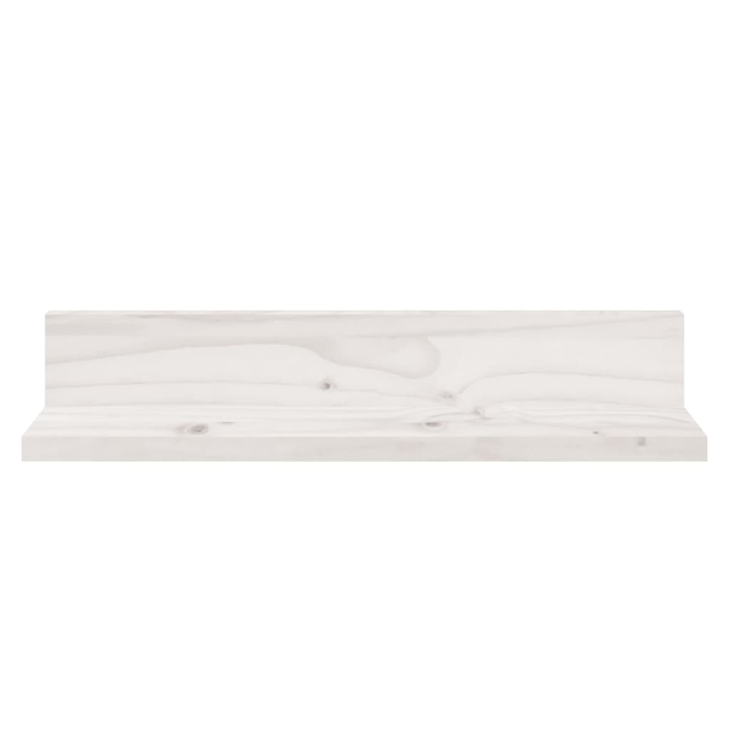 Vegghyller 2 stk hvit 50x11x9 cm heltre furu