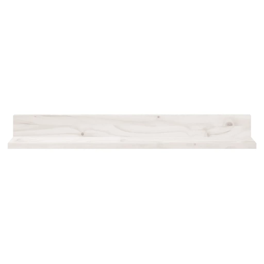 Vegghyller 2 stk hvit 80x11x9 cm heltre furu