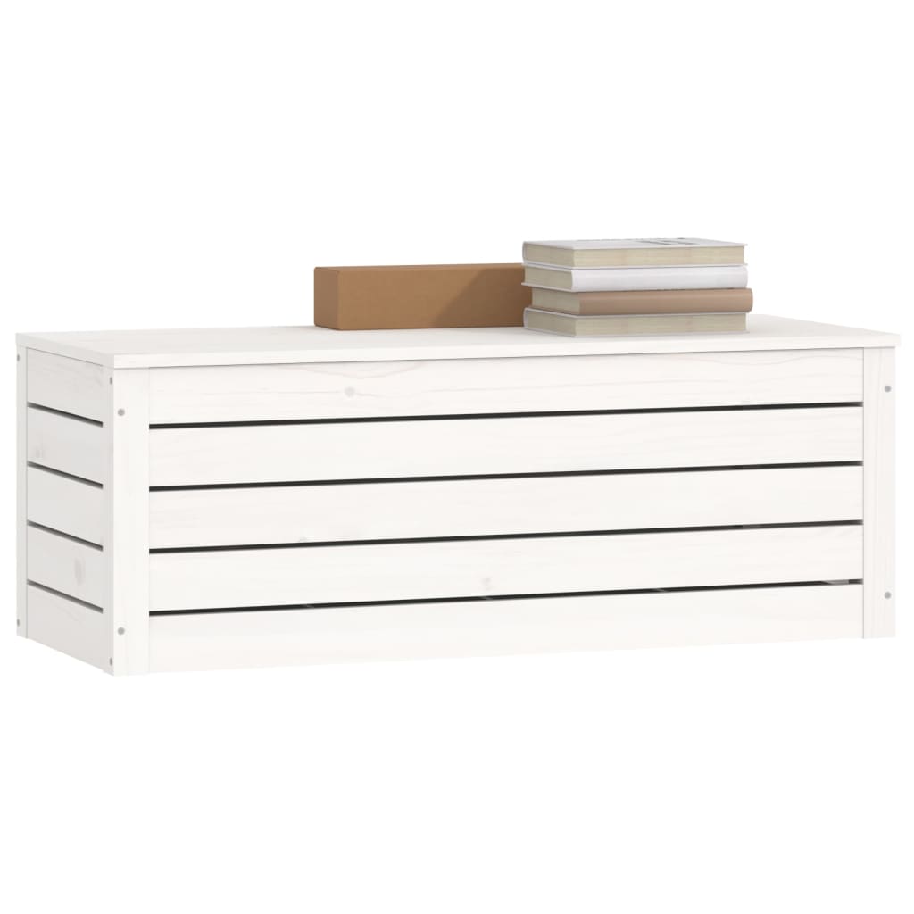 Putekasse hvit 89x36,5x33 cm heltre furu