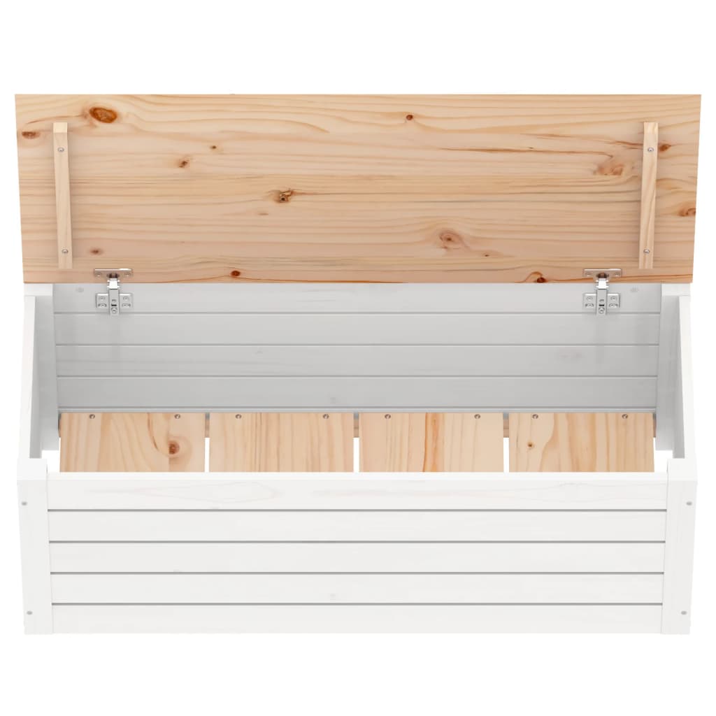 Putekasse hvit 89x36,5x33 cm heltre furu
