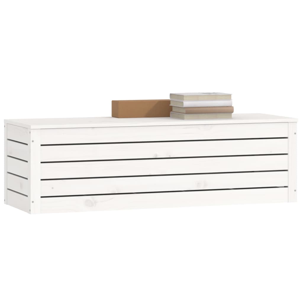 Putekasse hvit 109x36,5x33 cm heltre furu
