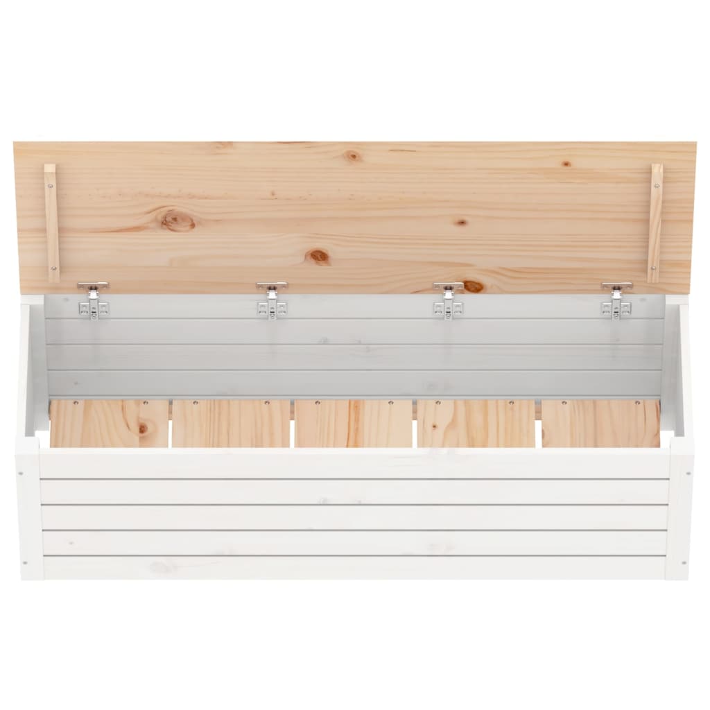 Putekasse hvit 109x36,5x33 cm heltre furu