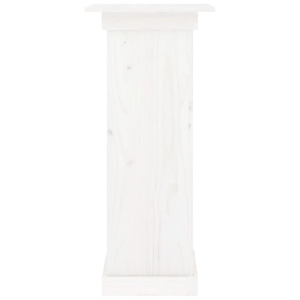 Blomsterstativ hvit 40x40x90 cm heltre furu
