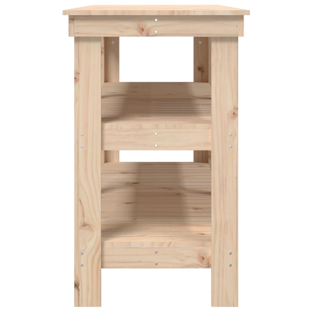 Arbeidsbenk 142,5x50x80 cm heltre furu