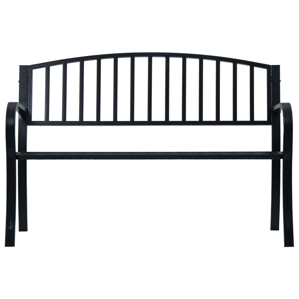 Hagebenk svart 120 cm stål vidaXL