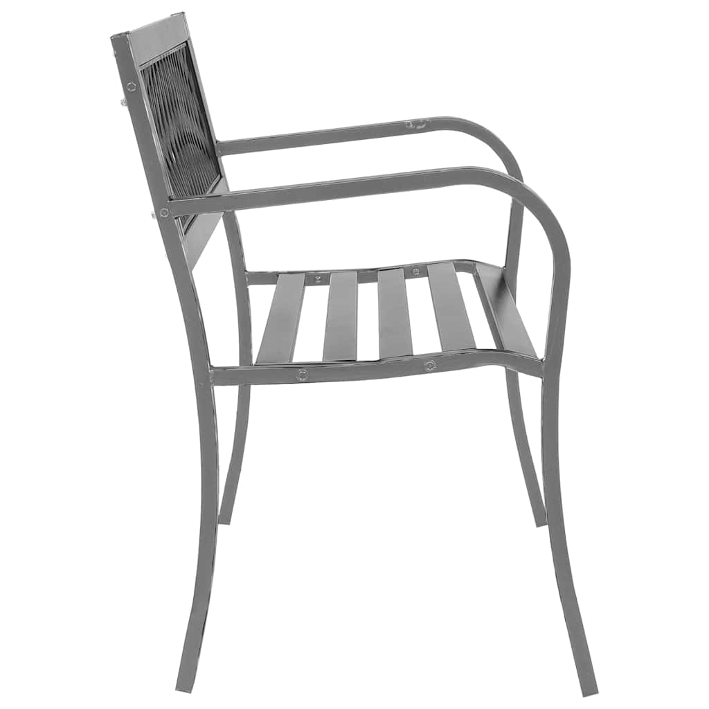 Hagebenk svart 120 cm stål vidaXL