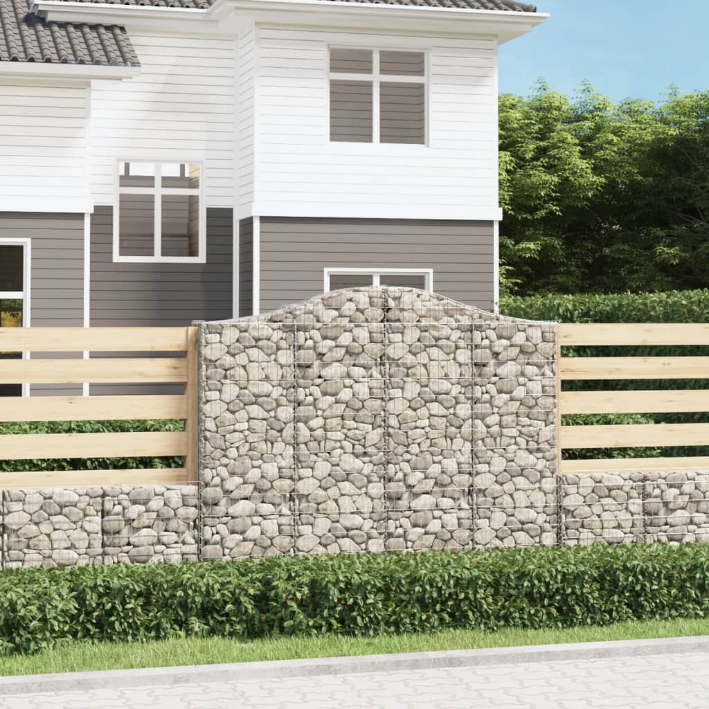 Gabionkurv buet 200x30x160/180 cm galvanisert jern