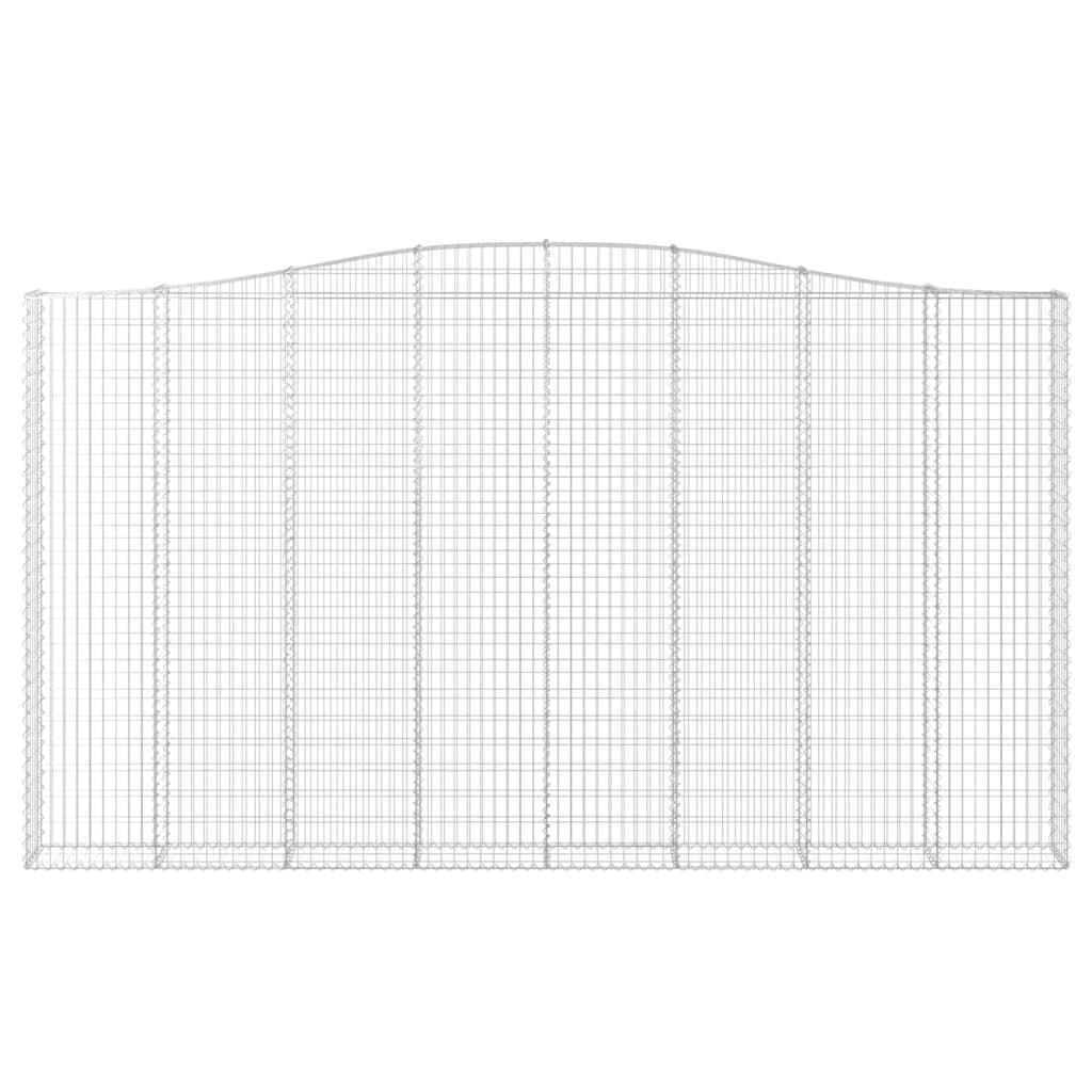 Gabionkurv buet 400x30x220/240 cm galvanisert jern