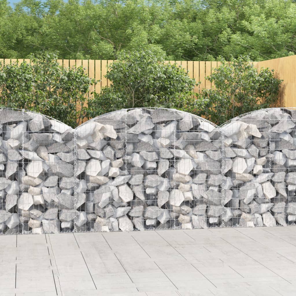 Gabionkurv buet 150x30x100/120 cm galvanisert jern