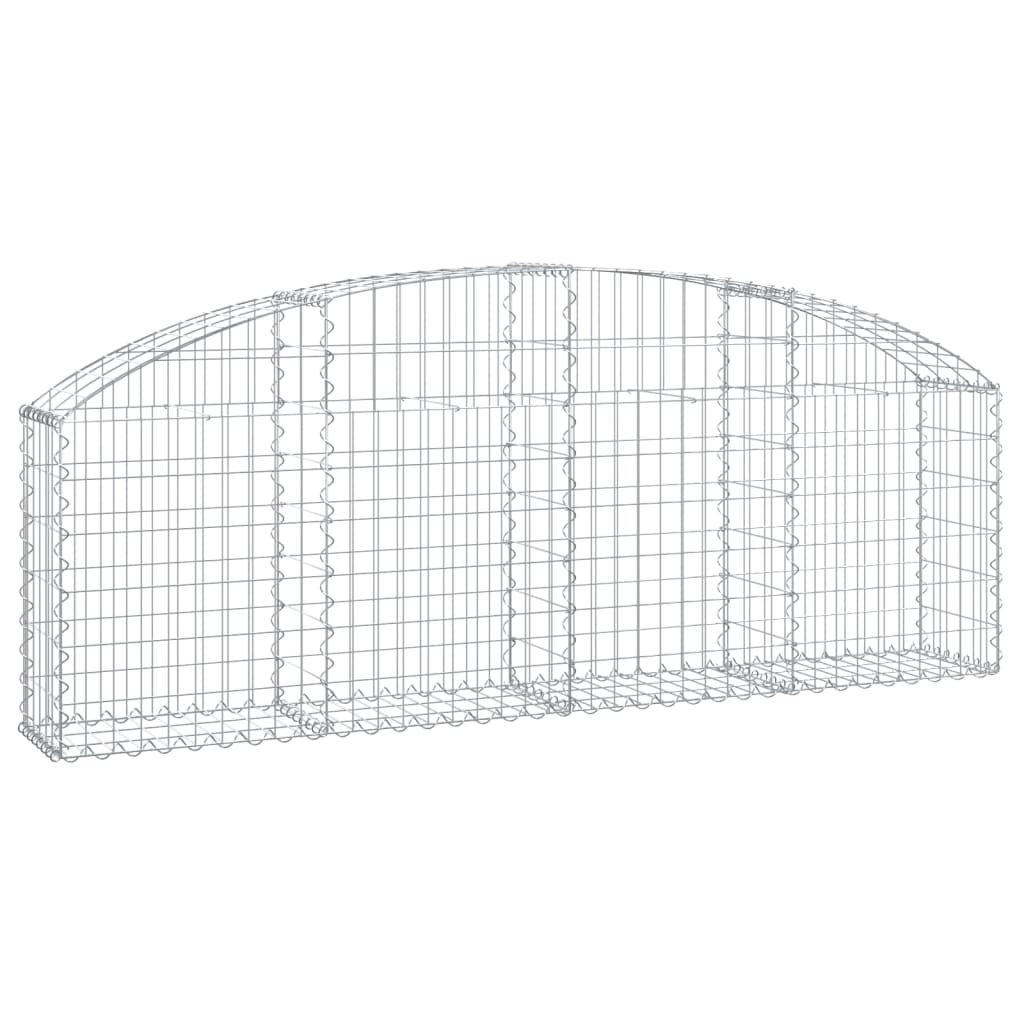 Gabionkurv buet 200x30x60/80 cm galvanisert jern