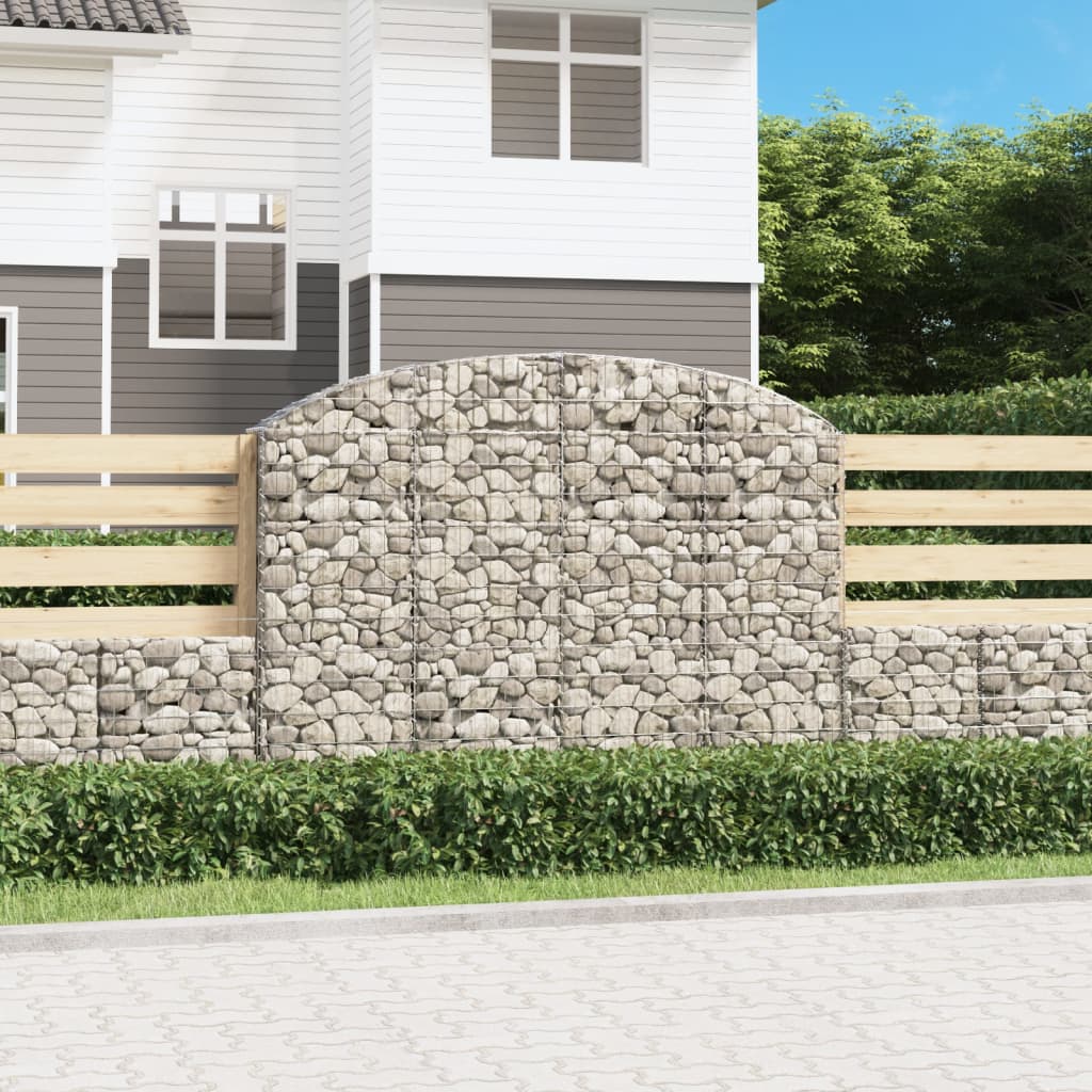 Gabionkurv buet 200x30x140/160 cm galvanisert jern