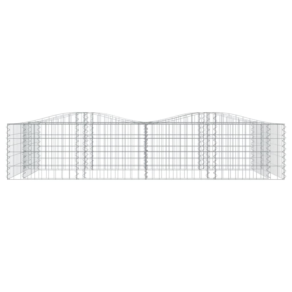 Buet gabion høybed 200x100x50 cm galvanisert jern
