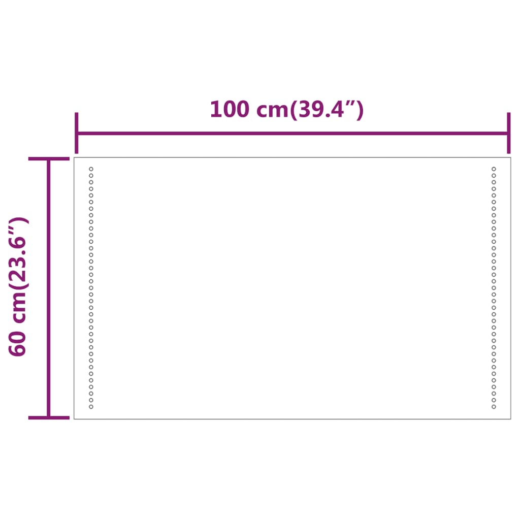 Baderomsspeil med LED 60x100 cm