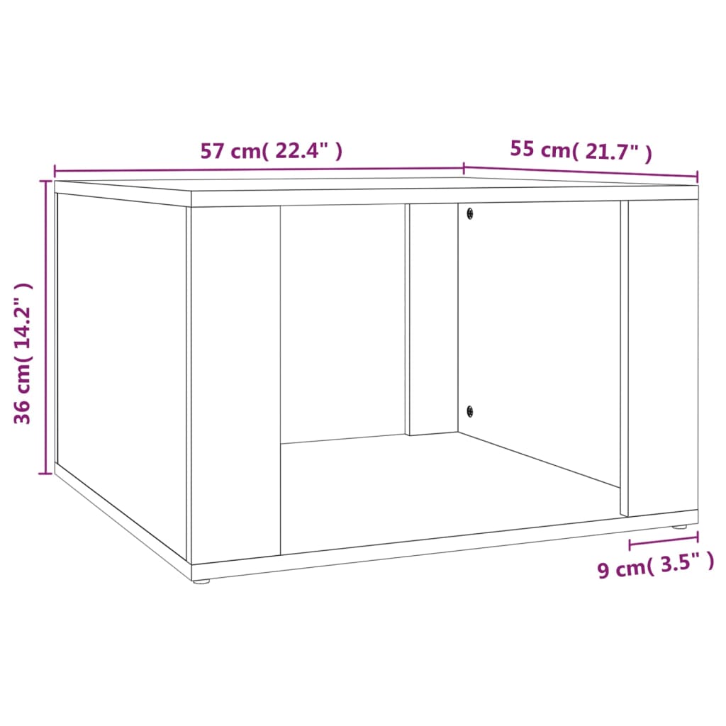 Nattbord sonoma eik 57x55x36 cm konstruert tre