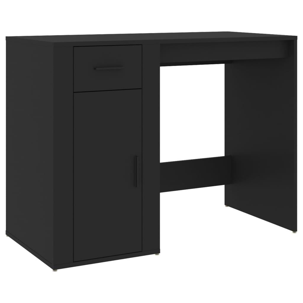 Skrivebord svart 100x49x75 cm konstruert tre