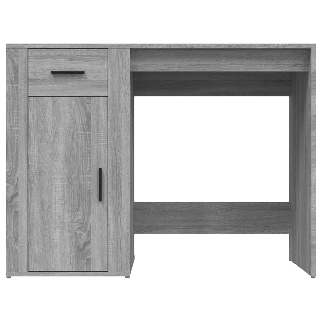 Skrivebord grå sonoma 100x49x75 cm konstruert tre
