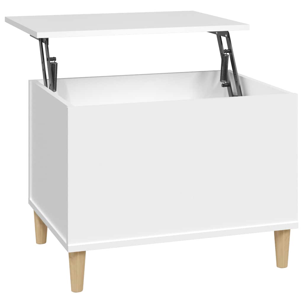 Salongbord hvit 60x44,5x45 cm konstruert tre