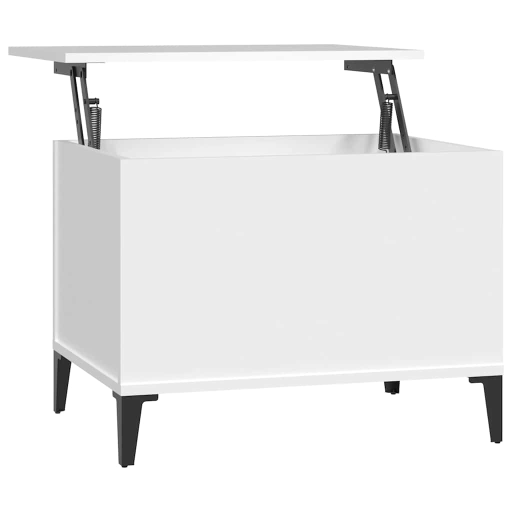 Salongbord hvit 60x44,5x45 cm konstruert tre