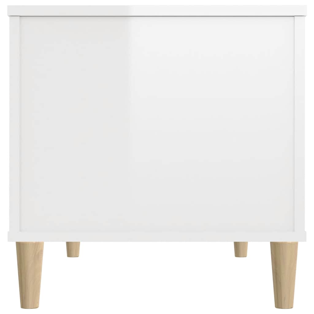 Salongbord høyglans hvit 90x44,5x45 cm konstruert tre