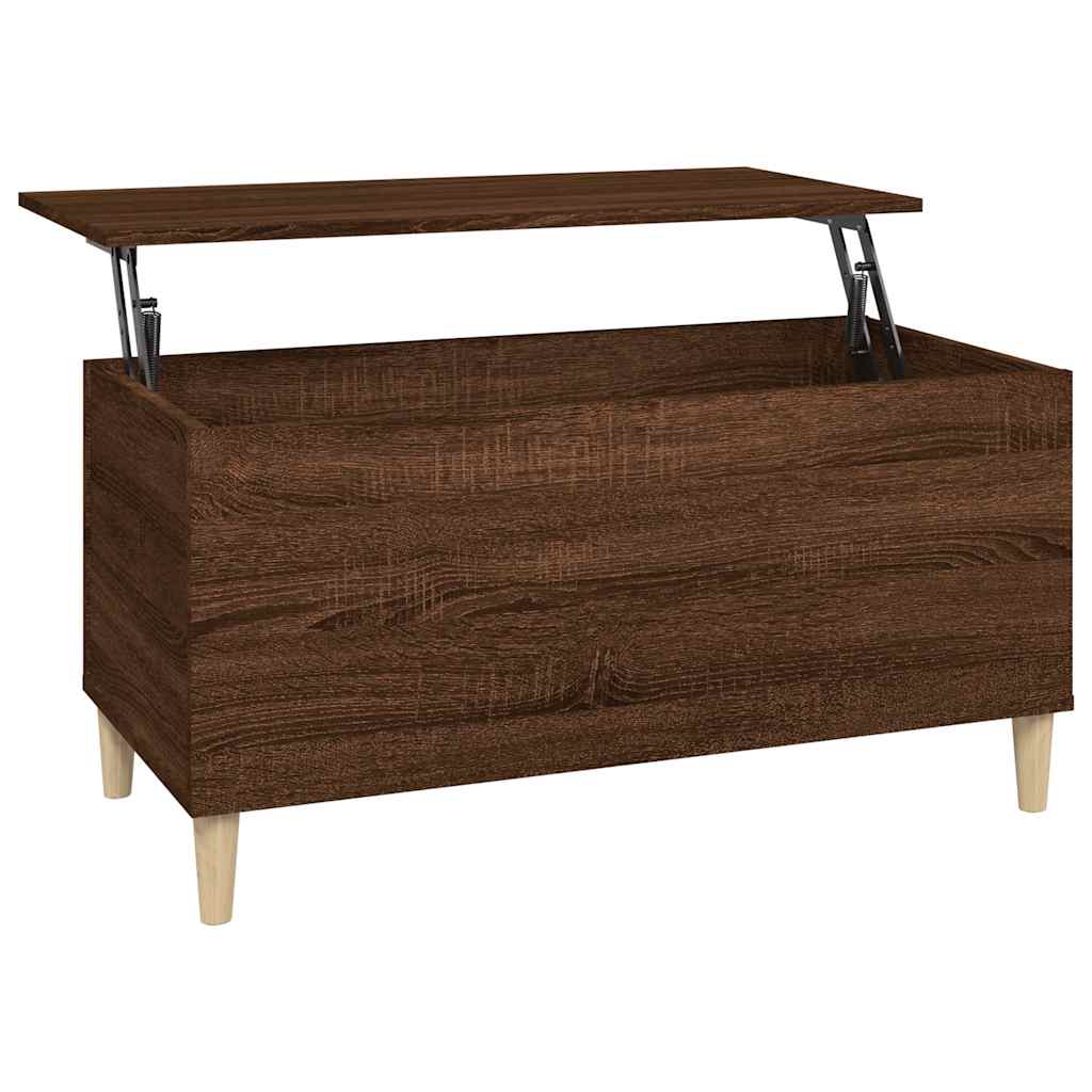 Salongbord brun eik 90x44,5x45 cm konstruert tre
