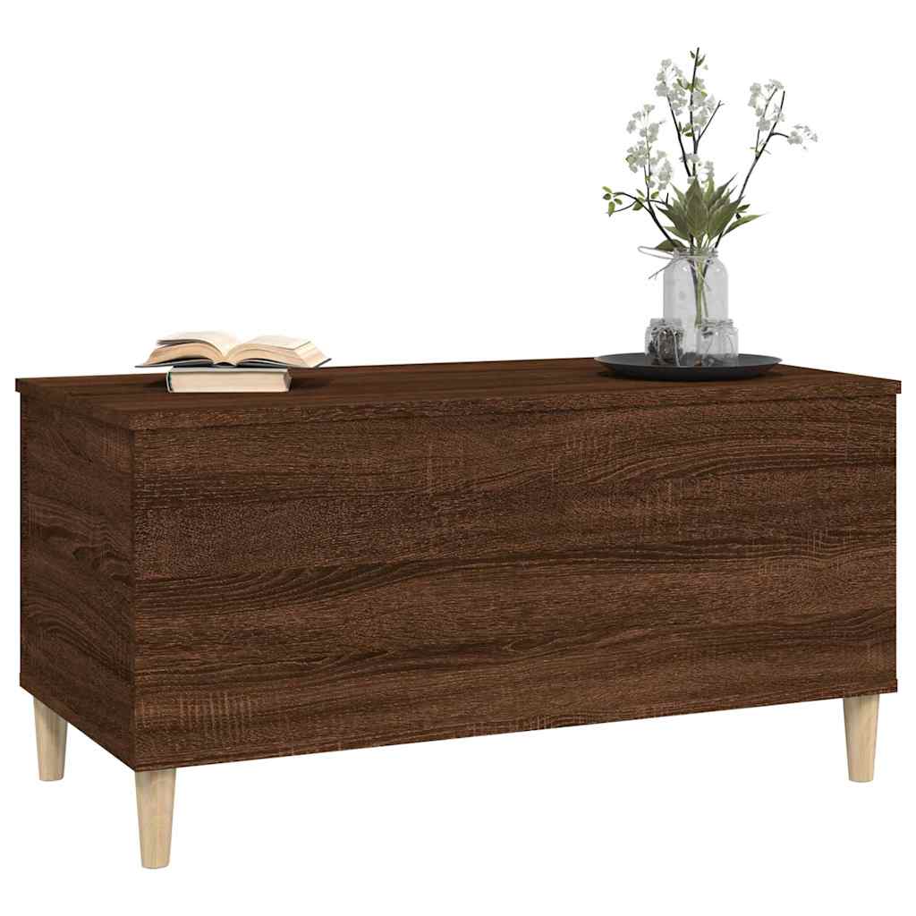 Salongbord brun eik 90x44,5x45 cm konstruert tre