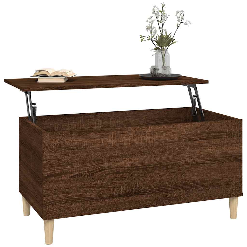 Salongbord brun eik 90x44,5x45 cm konstruert tre