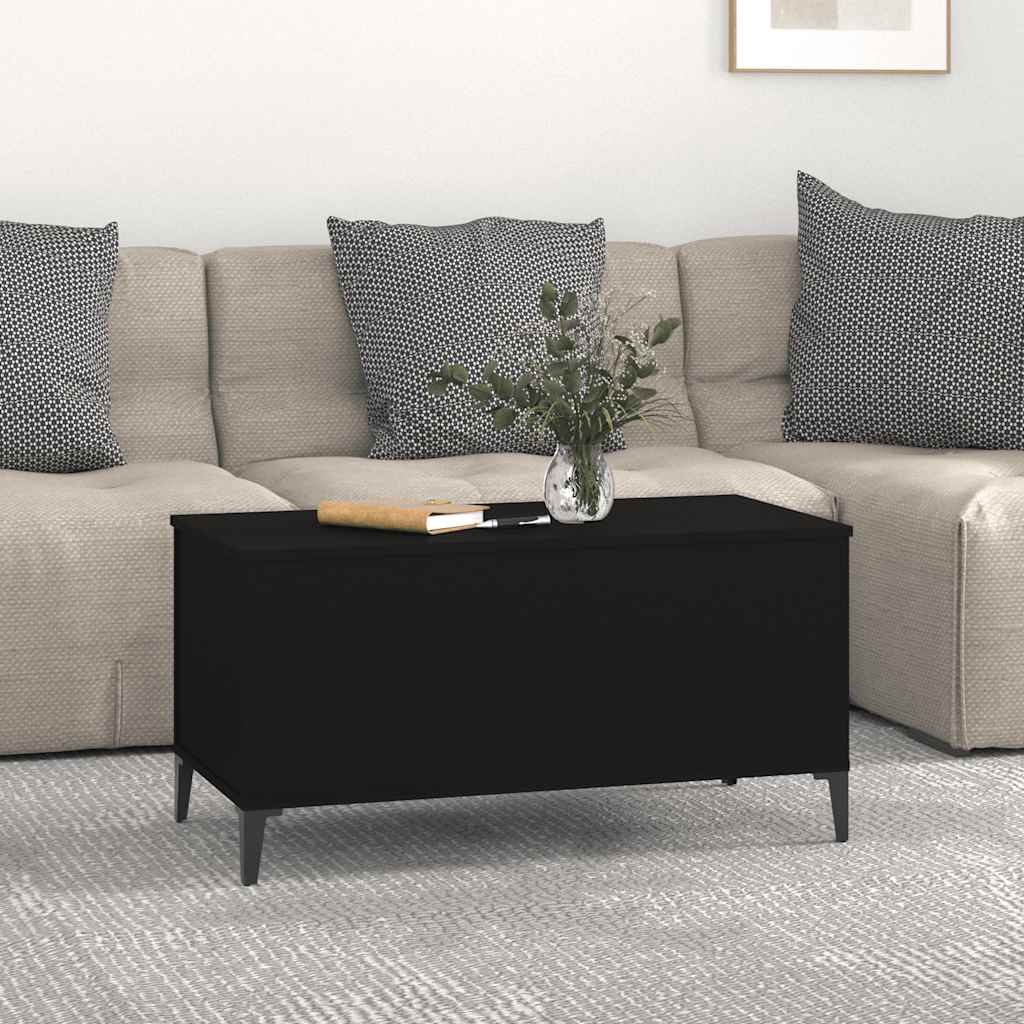 Salongbord svart 90x44,5x45 cm konstruert tre