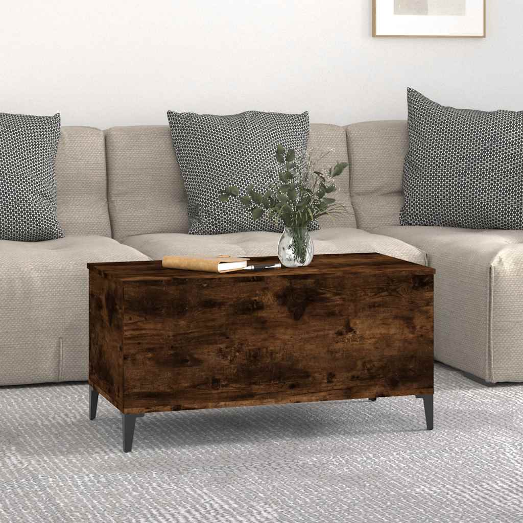 Salongbord røkt eik 90x44,5x45 cm konstruert tre