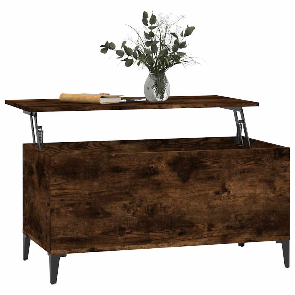 Salongbord røkt eik 90x44,5x45 cm konstruert tre